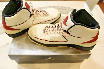 Nike Air Jordan 2 Retro 2004 Blanco/Rojo/Negro Talla 13 con Caja 308308 161 Chicago Foto 1 de 4
