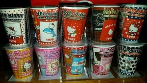 HELLO KITTY 40th Anniversary Shot Glass COLLECTION Lot of 10 Depicts 40yrs NEW! - Picture 1 of 2