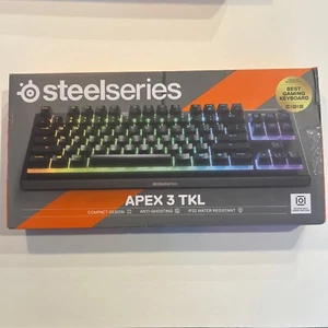 NEW Steelseries Apex 3 TKL RGB Gaming Keyboard Whisper Quiet Switches - Picture 1 of 2