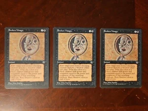 3x gebrochenes Gesicht Homelands Magic Gathering MtG seltene Entfernung Schatten Token EDH - Bild 1 von 2