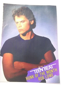 Vintage 80s Pinup Rob Lowe + Unknown Man Teen Magazine - Picture 1 of 2