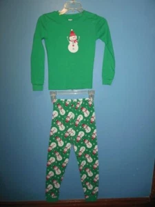Boys Gymboree Family Christmas Pajama Set 12 Snowman 2 Piece - Picture 1 of 6