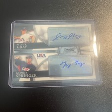 2010 Bowman Sterling Dual Auto #BSDA-13 George Springer Sonny Gray USA WOW RC