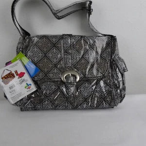 Diaper Bag Baby Bag Kalencom Buckle Black + Bottle Bag Zip Pouch Changing Pad - Picture 1 of 14