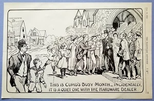 Dibujos animados de This Is Cupido's Busy Month 1911 The Hardware Reporter - Imagen 1 de 2