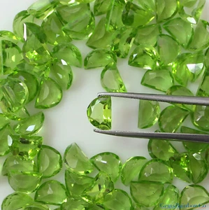 Natural Peridot D-shape Faceted Loose gemstone 7x5mm AAA Quality, Inclusion Free - Picture 1 of 18
