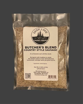 DEEP LAKE TRADING Butcher’s Blend Country Style Sausage Seasoning-8 oz -Breakfast Blend