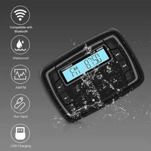Radio estéreo marina Bluetooth FM/AM USB para ATV UTV RZR XP900 barco carro de golf - Imagen 1 de 9