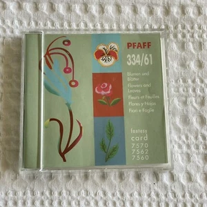 PFAFF Creative Fantasy Embroidery Designs Card #334/61 FANTASY CARD FLOWERS HTF - Picture 1 of 13