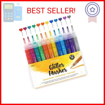 YISAN Glitter Markers,Metallic Pens,Sparkling Pens, Art Drawing Pens Water Base  - Image 1 of 2