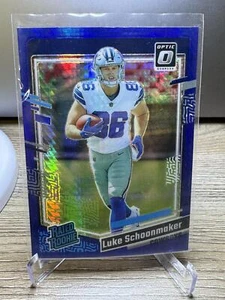 2023 Donruss Optic Luke Schoonmaker Blue Hyper Dallas Cowboys 🔥🔥 - Picture 1 of 2