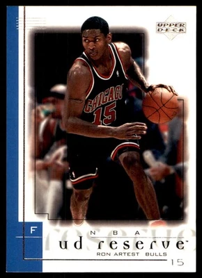 Ron Artest 2000-01 UD Reserve #12 Bulls NBA READ FREE SHIPPING AutographDen - Image 1 of 2