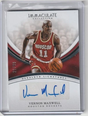2016-17 Immaculate Collection Vernon Maxwell auto /99 - Image 1 of 2