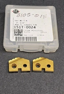 2 piezas NUEVO 3/4" punta de pala de cobalto Allied TiN recubierto #1 151T-0024 maquinista .750" - Imagen 1 de 1