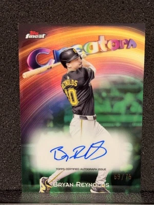 2025 Topps Finest Bryan Reynolds Creators Green Auto /75 Pittsburgh Pirates  - Image 1 of 2