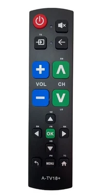 New A-TV18+ Universal For Many Brand Learning Functions Big Button TV Remote - Image 1 of 4