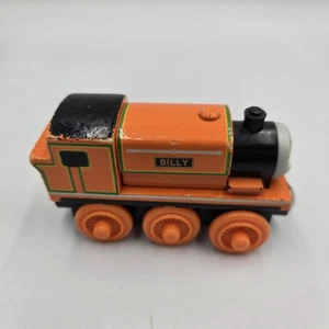 Thomas & Friends Wooden Railway Train Tank Engine - Billy - 2003 - Orange - Picture 1 of 8
