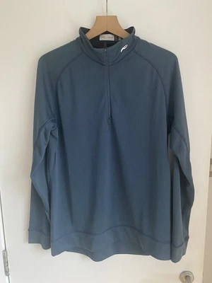 KJUS Golf Men’s Keano Steel Blue Half Zip Midlayer Large Excellent Condition - Image 1 of 4