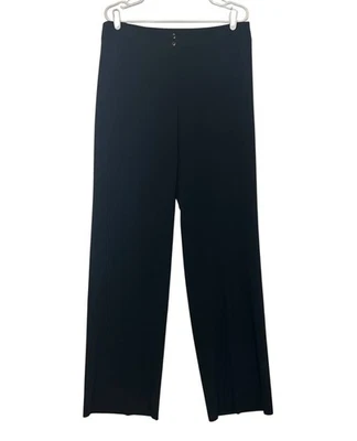 Pantalones de vestir vintage de lana para mujer Armani Collezioni talla 10 negros con cremallera recta Foto 1 de 4