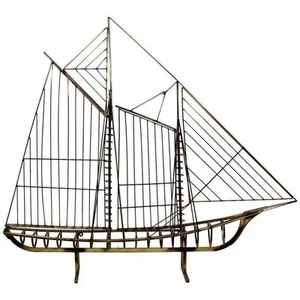 Curtis Jere’ Metal Ship Sculpture Signed and Dated 1976 - Picture 1 of 8