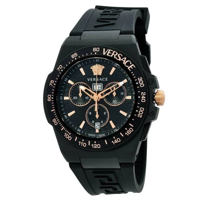 Reloj para hombre Versace Greca Extreme cronógrafo cuarzo esfera negra VE7H00323 Foto 1 de 3