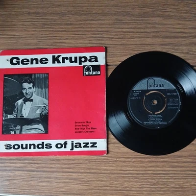 Gene Krupa And His Orchestra ‎– Sounds Of Jazz  Drummin' Man EP 7" vinyl  - Image 1 of 4