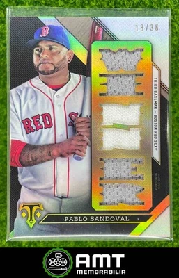 Camiseta deportiva 2016 Topps Triple Threads #TTR-PS2 Pablo Sandoval 18/36 Boston Red Sox Foto 1 de 3