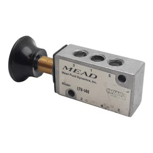Mead LTV-140 Control Valve, 5/2-Way, 1/8in NPT Female, 25-100psi, 0.24Cv Flow - Picture 1 of 9