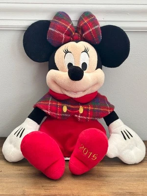 DISNEY Collezione MINNIE MOUSE Vacanze NATALE PELUCHE Rosso Plaid Fiocco Scialle 2015 - Immagine 1 di 4