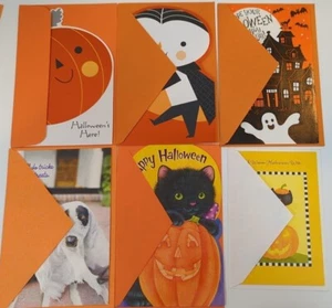 LOT of 6 Halloween Greeting Cards Haunted House Cat Stand Up Dracula Dog - Picture 1 of 12