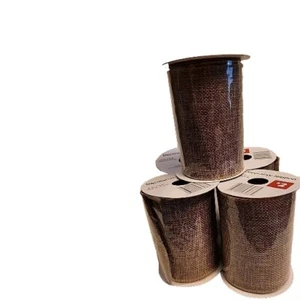 New Tan Burlap Decorative Ribbon 4 Inch Wide X 9ft Long. Christmas 5 Rolls - Picture 1 of 5