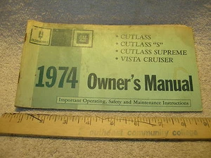1974 Oldsmobile Cutlass Owners Manual - Good Used - Bild 1 von 4