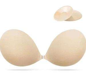 Smayno Push Up Backless Strapless Invisible Silicone Bra SIZE D - Picture 1 of 10