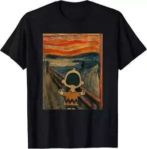 Peanuts Charlie Brown Scream Artsy T-Shirt Tops Tshirt Graphic Tees Women's T-sh - Picture 1 of 24