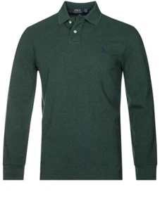 Men's Polo Ralph Lauren Long Sleeve Polo Dark Heather Green Size 4 Large Tall - Picture 1 of 5