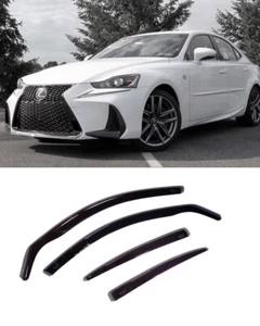 PARA LEXUS IS 2014-23 VISERAS PARA VENTANA PROTECTOR SOLAR LLUVIA DEFLECTORES VIENTO CORTINAS PARA VENTANA - Imagen 1 de 1