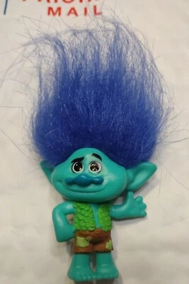Figura DreamWorks 2015 Hasbro de 3" de alto películas de trolls Happy Branch con pelo de troll Foto 1 de 2