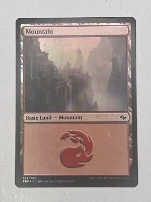 MTG Artist Proof Foil Mountain (#183) FRF Signed by Florian De Gesincourt - Image 1 of 2