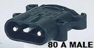 CONNECTEUR PRISE FEM 80 Amp MALE DIN 43589-1 TRANSPALETTE CHARIOT ELEVATEUR - Picture 1 of 3