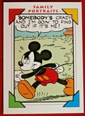 Disney COLLECTOR CARDS - Card #161 - SOMEBODY'S CRAZY... - IMPEL 1991 - Image 1 of 2