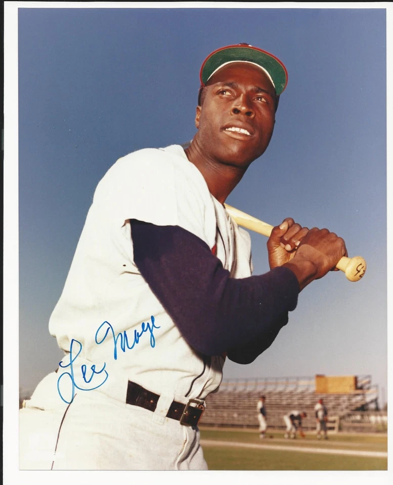 Lee Maye Milwaukee Braves Signed Auto 8x10 Photo Autograph - Image 1 of 1
