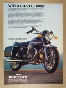 Pubblicità Moto Guzzi V1000 G5 1981 stampa d'epoca - Foto 1 di 1