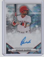 EDGAR QUERO 2023 BOWMAN STERLING REFRACTOR PROSPECT AUTO #/150.