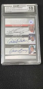 UD Ultimate Collection Signatures Ken Griffey Jr/ Derek Jeter AUTO 18/50   - Picture 1 of 2