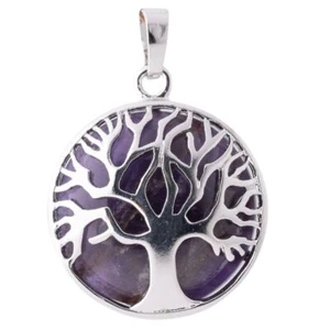 Amethyst tree of life pendant - handcrafted spiritual healing accessory - Picture 1 of 2