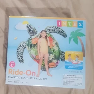 Intex Realistic Sea Turtle Ride-On*Pool Inflatable Float Water Toy* New Sealed - Picture 1 of 2