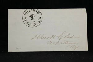New York: Canajoharie 1854 Stampless Cover, 5c Rate in CDS, Montgomery Co - Bild 1 von 3
