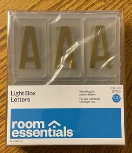 Room Essentials LED Light Box Letters Metallic Gold Plastic Letters 100 Count - Picture 1 of 2