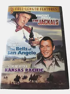 Western DVD Jackals Kansas Pacific Bells of San Angelo 3 Full Length Features - Picture 1 of 2