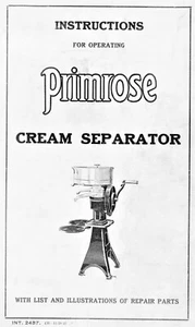 IHC McCormick Primrose Cream Separator Owner's Manual Parts List Illustration - Picture 1 of 8